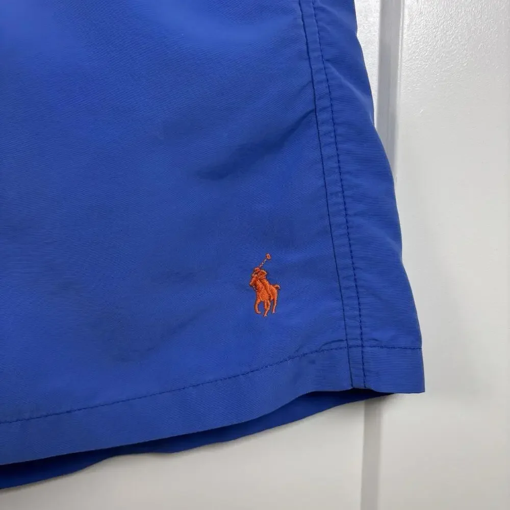 Polo Sport Ralph Lauren Mesh Lined Drawstring Swim Trunks Shorts Cobalt Blue XL